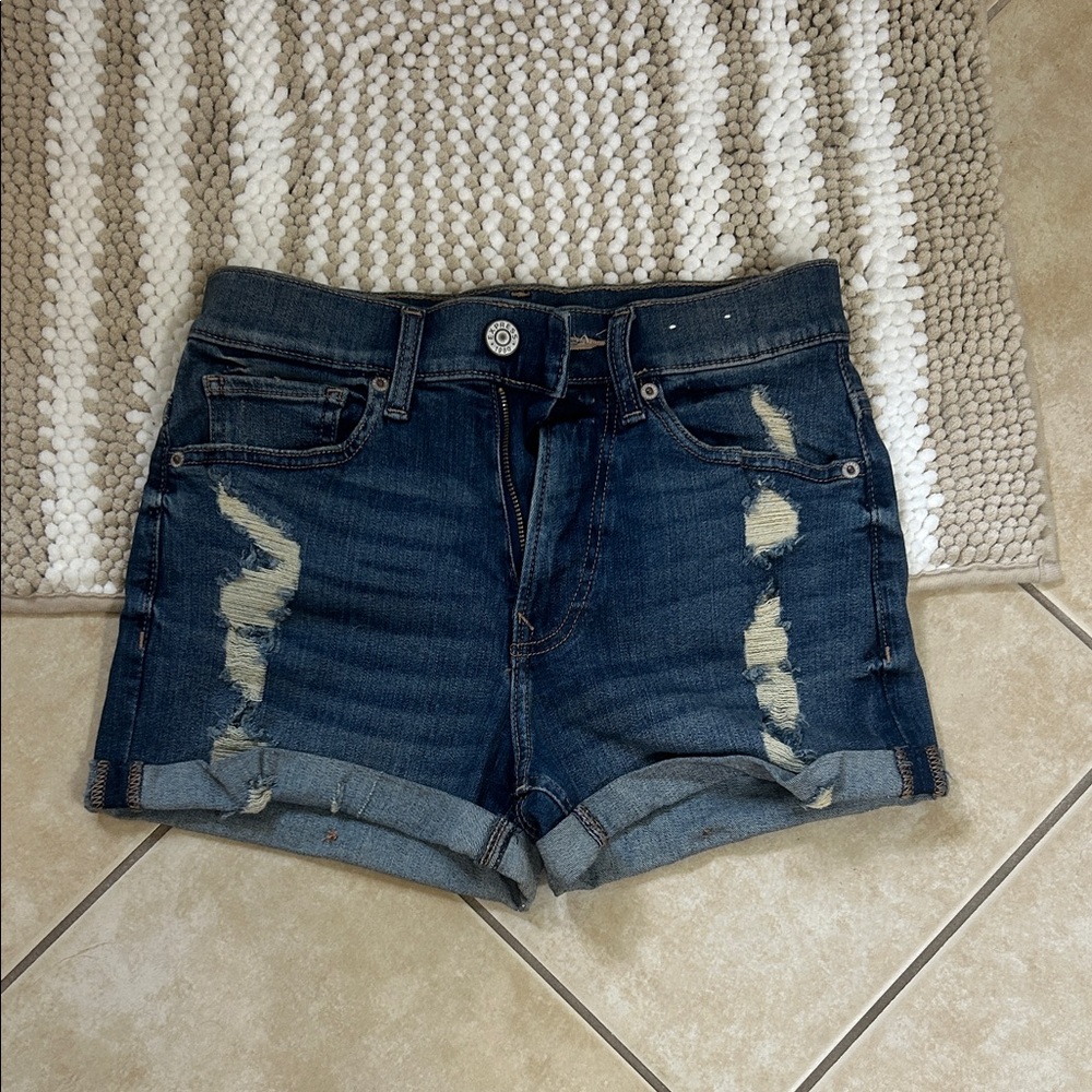 Distressed Denim Women Shorts
